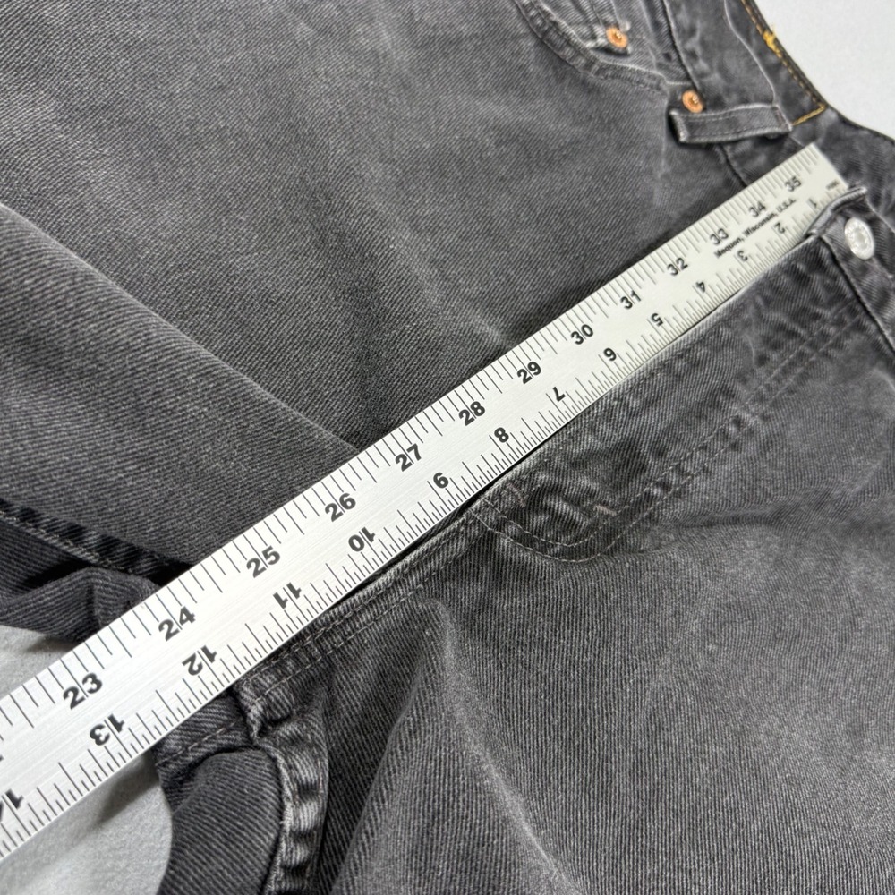 Levis 550 Relaxed Fit Jeans Mens 34x34 Faded Black Made in USA Vintage Denim - Picture 7 of 8